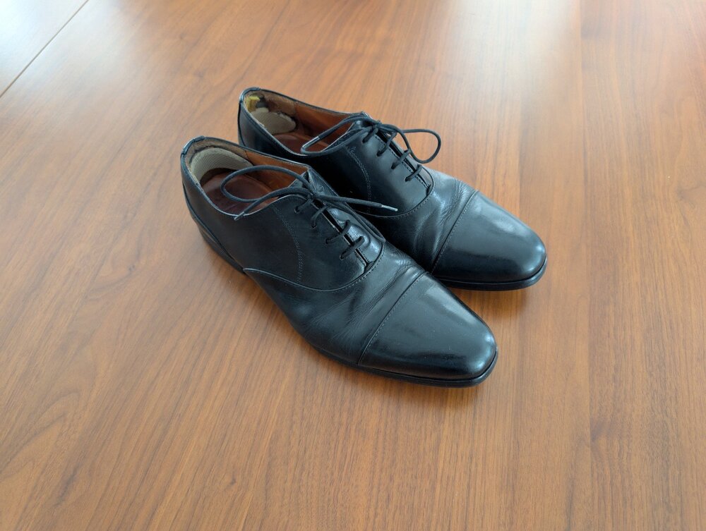 Wolf & Shepherd Closer Oxford Cap Toe Shoes Black M10